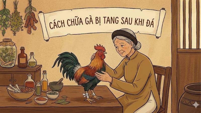 Cách chữa gà bị tang sau khi đá – Cách chăm sóc đúng cách 2 cach-chua-ga-bi-tang-sau-khi-da